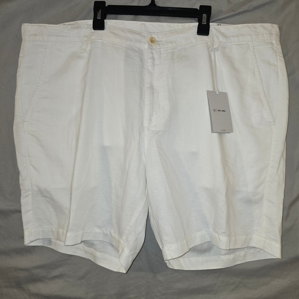 AG Adriano Goldschmied Cipher Shorts 42 Mens White Easy Linen Cotton Slim 7in